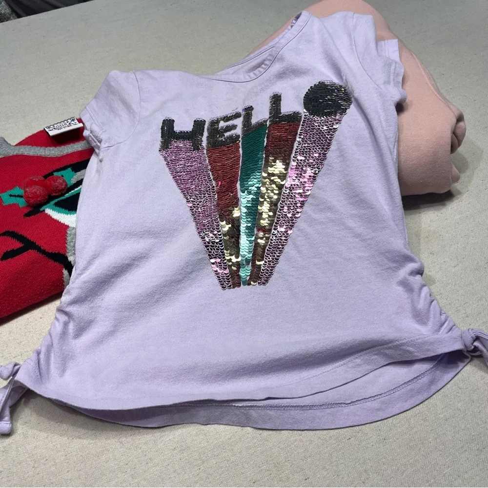 Kids Graphic T-shirt, Holiday Sweater & Hoodie Shirt Set - Size 7/8